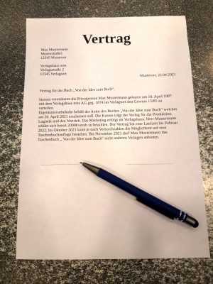 „Von der Idee zum Buch“ Teil 4 – Der Vertrag